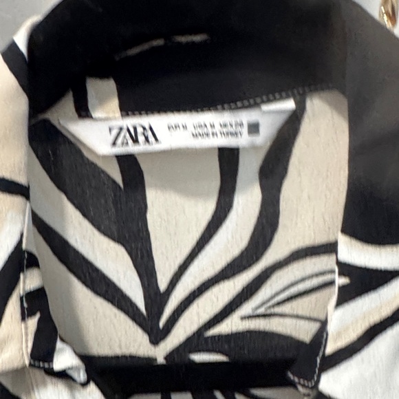 Zara Black and Cream Floral Button-Front Maxi Dress - Picture 9 of 11